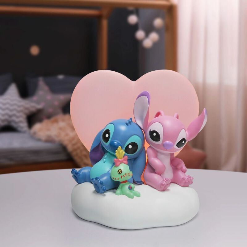 Statuette Stitch Et Angel Par Britto - Collection Enesco, Résine, Rose