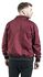 Burgundy-Red Bomber Jacket with Standing Collar