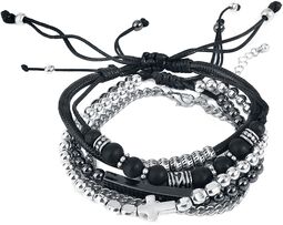 Cross, Black Premium by EMP, Bracelet Set