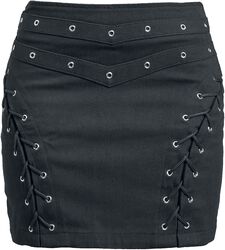 - Short skirt with lacing, Gothicana by EMP, Short skirt