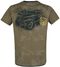 Rock Rebel X Route 66 - Green T-Shirt with Wash and Print
