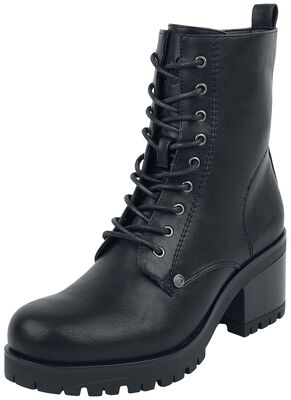 Black Boots with Shoelaces