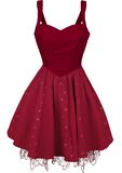 Through The Looking Glass - Red Queen Dress, Alice in Wonderland, Medium-length dress