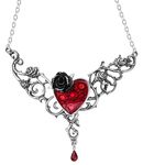 Blood Rose Heart, Alchemy Gothic, Necklace