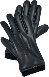 Basic faux-leather gloves, Urban Classics, Full-fingered gloves