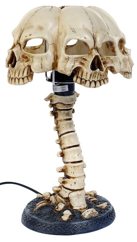 Electric Table Lamp Skull on Spine