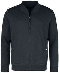 College sweatshirt jacket, Black Premium by EMP, Sweatshirt