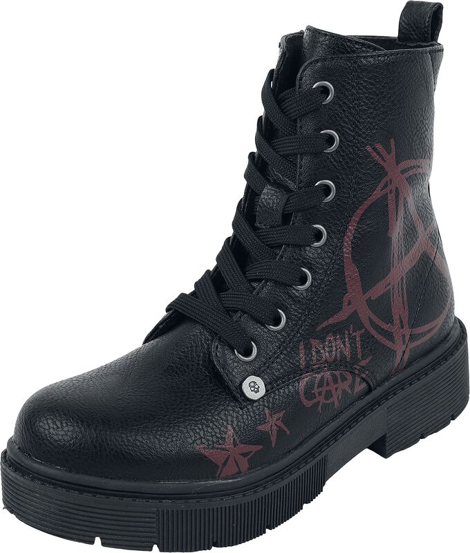 Boots with Anarchy Print