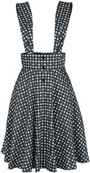 Heart Gingham Overall Flare Skirt