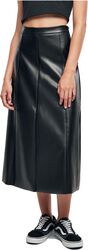 Ladies’ faux-leather midi skirt, Urban Classics, Long skirt