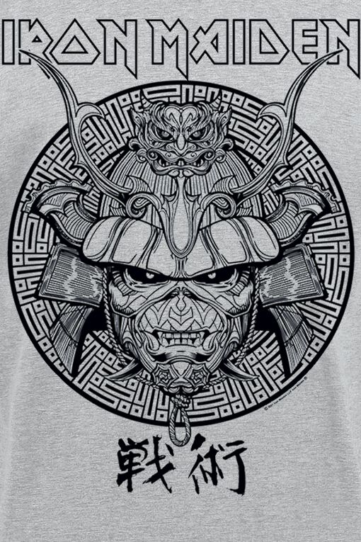 Sweat-shirt Zippé Iron Maiden Samurai Eddie – Motif Rouge, Coupe Standard, Capuche Avec Cordon