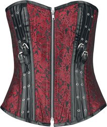 Corset with straps and zip, Gothicana by EMP, Corsage