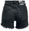 Black shorts with rhinestone appliqué