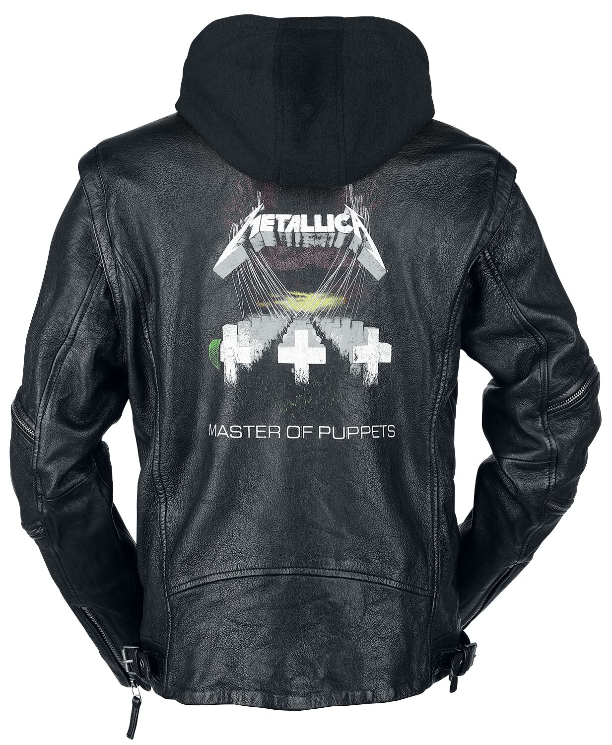 Vêtement Groupe Rock Sweat-shirt Metallica Master Of Puppets - Noir - Homme - Coupe Standard - 80% Coton Sweat Bande Rock