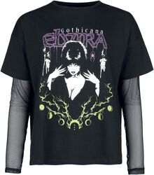 Gothicana X Elvira 2-in-1 t-shirt and long sleeve, Gothicana by EMP, Long-sleeve Shirt