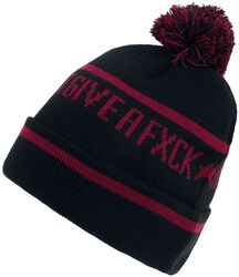 Knitted I don’t give a fxck hat, RED by EMP, Beanie