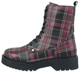 Checked Lace-Up Boots
