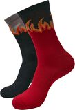 Long Flame Socks 2-Pack, Urban Classics, Socks
