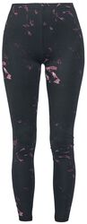 Black Leggings with Abstract Print
